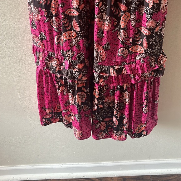 Lane Bryant Pink and Black Floral Long Sleeve Dress SZ 14 - Picture 4 of 7